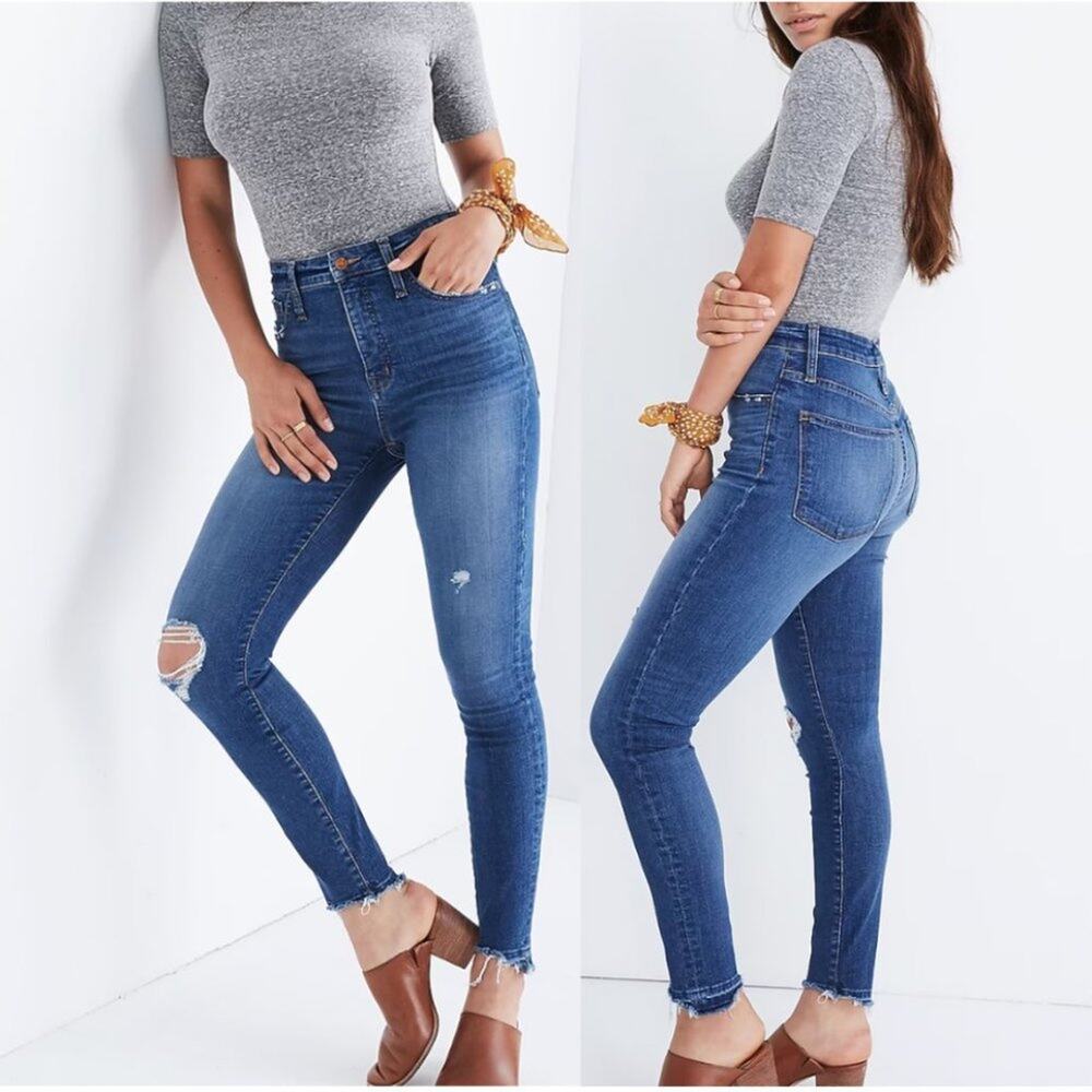 Madewell Petite Curvy High-Rise Skinny Jeans: Drop Step-Hem Edition